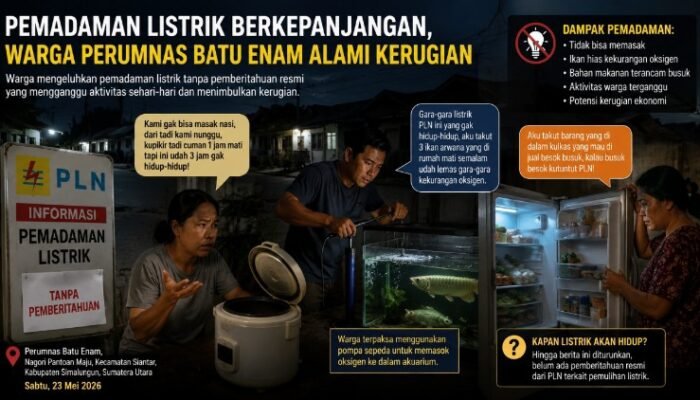 listrik padam dalam waktu lama, warga keluhkan kerugian