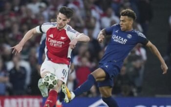 arsenal siap redam psg di filan liga champions