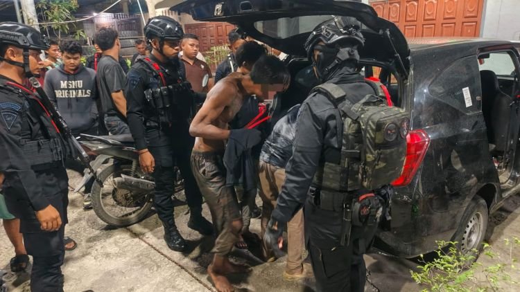 brimob polda sumut gagalkan percobaan pencurian saat patroli malam di medan