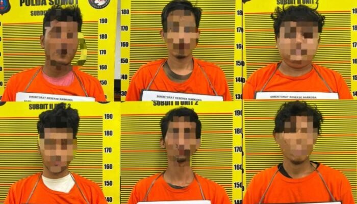 enam penyerang polisi saat gerebek narkoba di medan maimun positif sabu