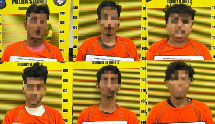 enam penyerang polisi saat gerebek narkoba di medan maimun positif sabu