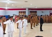 bupati nias selatan sokhiatulo laia lantik amsarno s sarumaha sebagai pejabat (pj) sekretaris daerah (sekda).