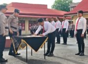 perkuat integritas internal, polres sibolga teken pakta integritas anti narkoba