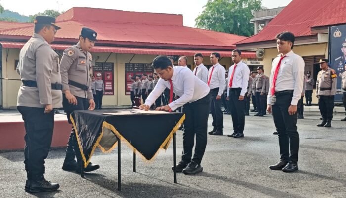 perkuat integritas internal, polres sibolga teken pakta integritas anti narkoba