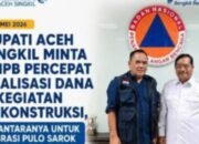 pemerintah kabupaten aceh singkil meminta badan nasional penanggulangan bencana (bnpb) segera mempercepat pencairan dan pelaksanaan program rekonstruksi infrastruktur penanggulangan bencana yang telah disetujui untuk wilayah tersebut.