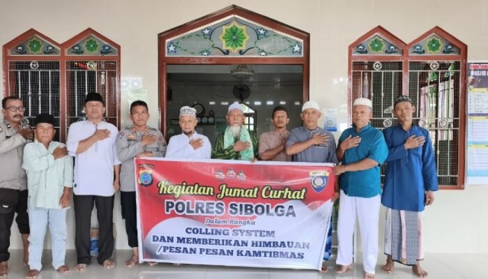 polres sibolga tampung aspirasi warga melalui jumat curhat di masjid al mujahidin
