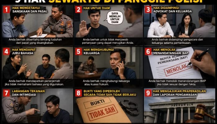 kuhap baru 2026 berlaku, ini 9 hak hukum warga negara saat diperiksa polisi yang wajib diketahui