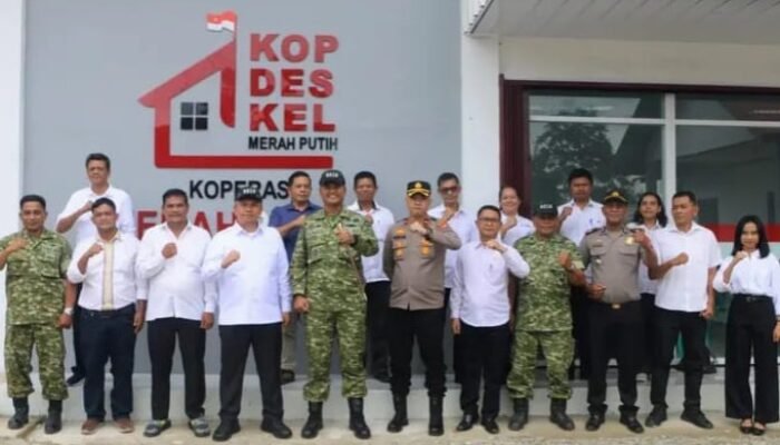 pemkab taput resmikan koperasi merah putih di pantis