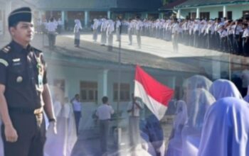 kejari simalungun edukasi pelajar lewat upacara bendera