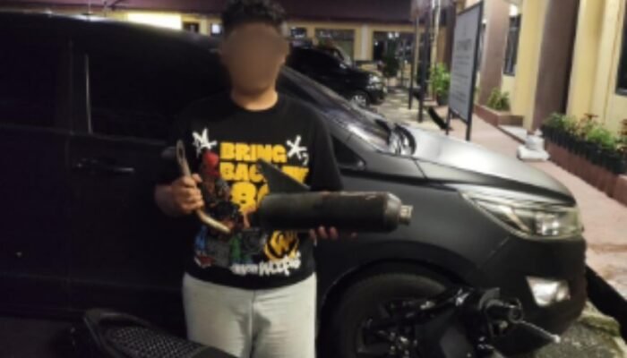 buat resah, 3 motor knalpot brong ditindak tim patroli polres siantar