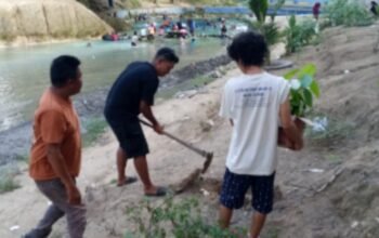 warga kerasaan tanam 500 pohon untuk lestarikan sungai lobang
