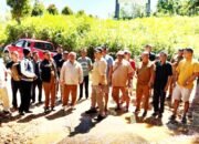 bupati taput tinjau pembangunan jalan dan huntap korban bencana