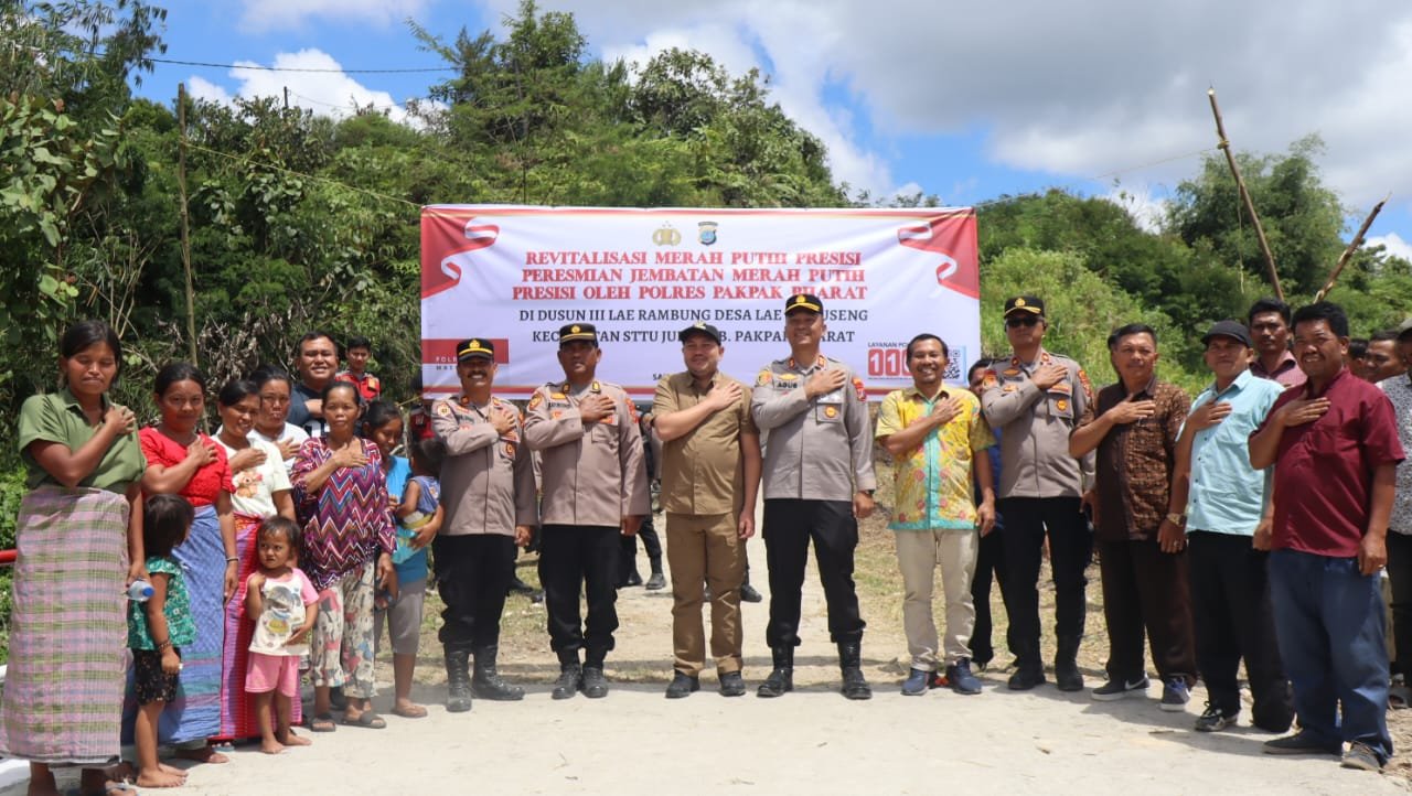 jembatan lae langge kembali difungsikan, akses warga sttu julu pulih