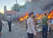 gudang botot di sidimpuan terbakar, kerugian sekira rp200 juta