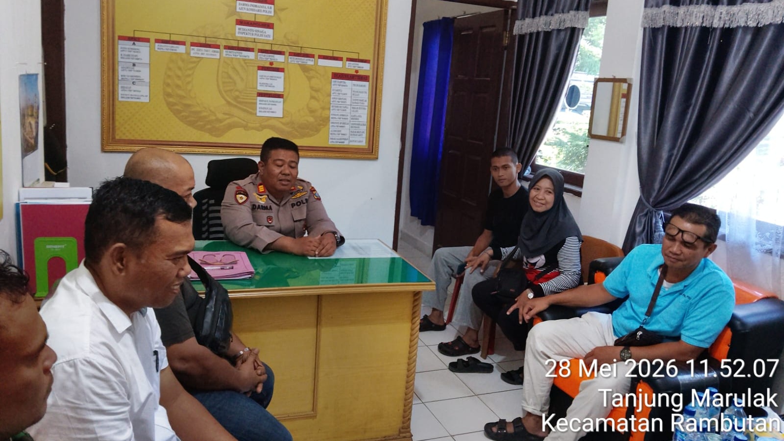 mediasi di polsek rambutan berakhir damai, dua warga tebing tinggi sepakat berdamai