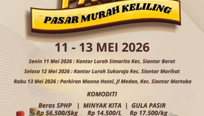 operasi pasar murah pemko pematangsiantar digelar 3 hari, ini lokasinya