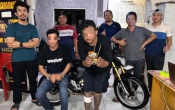 polisi pematangsiantar tangkap dua pelaku curanmor motor dinas kodim, satu ditembak