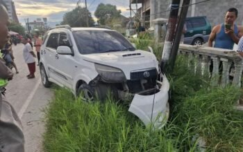 kakek 68 tahun tewas ditabrak mobil terios saat menyeberang jalan di balige