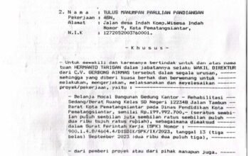 asn diduga terlibat proyek sekolah, kadis perkim pematangsiantar pilih diam