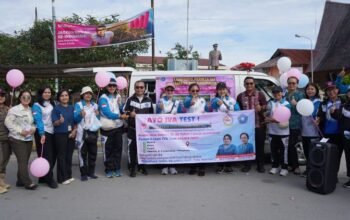tp pkk toba gelar pita cantik, ajak perempuan rutin iva test cegah kanker serviks