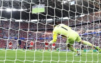 dembele samakan skor, final liga champions psg vs arsenal memanas