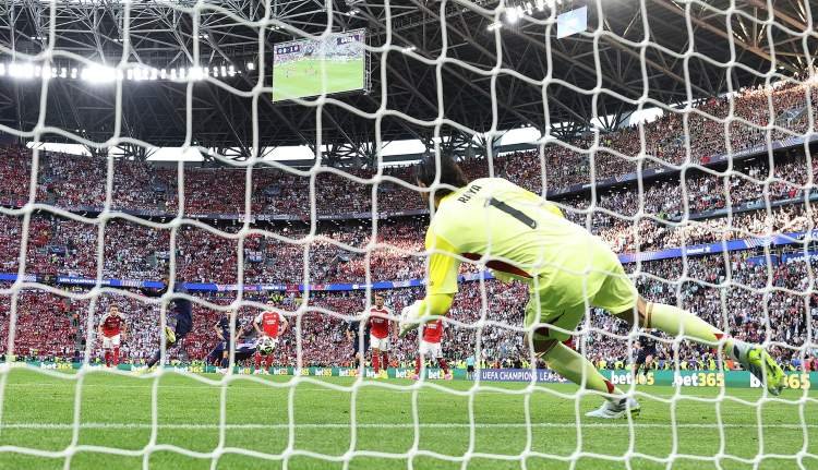 dembele samakan skor, final liga champions psg vs arsenal memanas