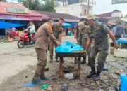 satpol pp nias selatan tertibkan pasar helezalulu lahusa secara persuasif