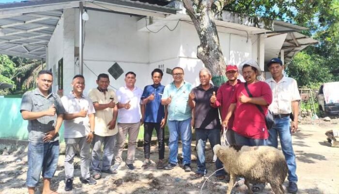 momen iduladha, psi pematangsiantar datangi musholla dan serahkan hewan kurban