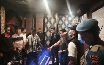 razia thm capital building medan, polda sumut tes urine 19 pengunjung