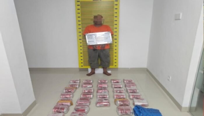 ditresnarkoba polda sumut gagalkan penyelundupan 30 kg sabu dari malaysia, kurir ditangkap
