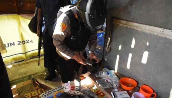 tawuran di belawan dibubarkan, polisi temukan dugaan sarang narkoba dan pengguna sabu