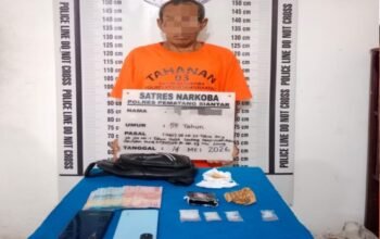 bawa 4 paket sabu, warga simalungun dibekuk di pinggir jalan pematangsiantar