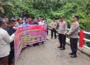 kapolres simalungun resmikan jembatan merah putih presisi, warga kini lebih aman