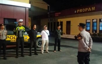 polsek sibolga selatan bubarkan kerumunan remaja di aek habil antisipasi tawuran