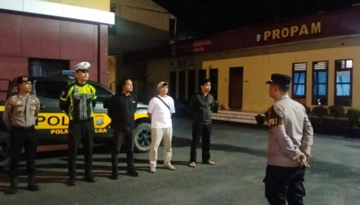 polsek sibolga selatan bubarkan kerumunan remaja di aek habil antisipasi tawuran