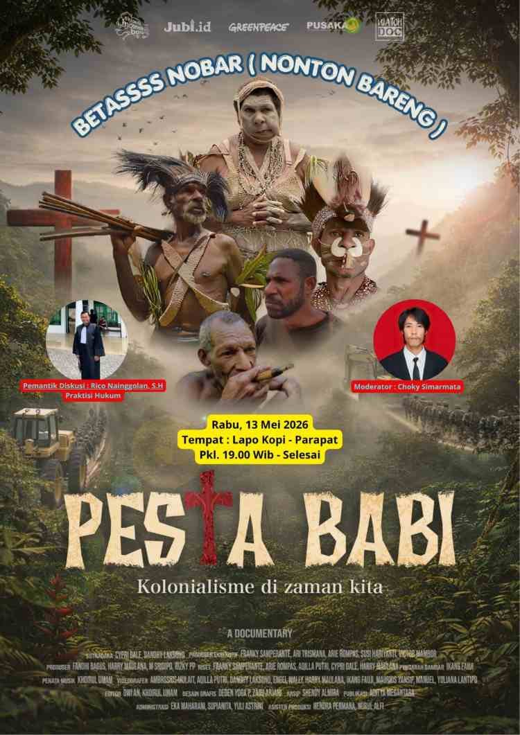 film pesta babi akan diputar di parapat, dilanjutkan diskusi publik