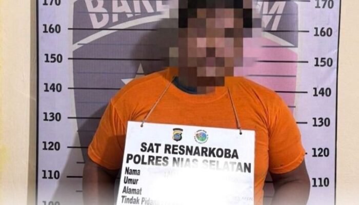 digerebek tengah malam, pria di nias selatan ditangkap bersama sabu