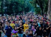 rico waas joging bareng kapolrestabes dan dandim di cfd medan, warga berebut foto