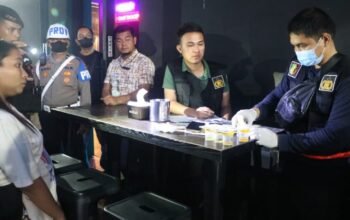 polisi razia thm high pass medan, empat pengunjung positif narkotika diamankan