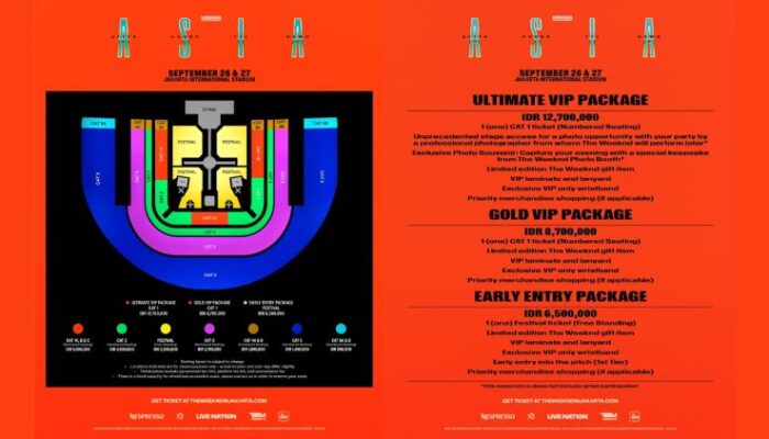 tiket konser the weeknd jakarta 2026 mulai dijual, ini harga dan cara belinya