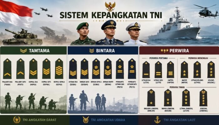 ini urutan pangkat di tni