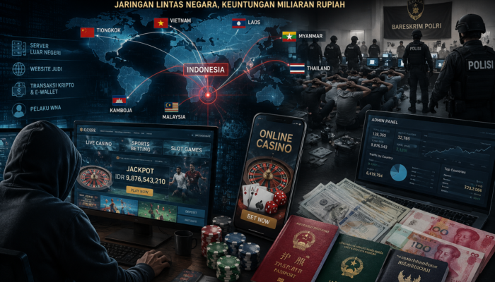 bareskrim bongkar judi online internasional, 321 wna diciduk