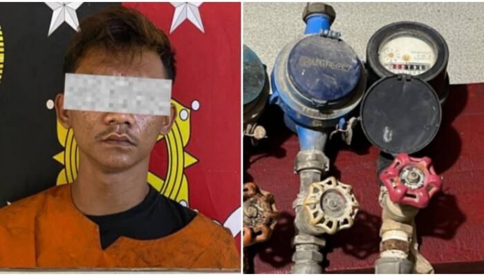 istri melahirkan, meteran air hilang, polres sidimpuan bekuk tersangka