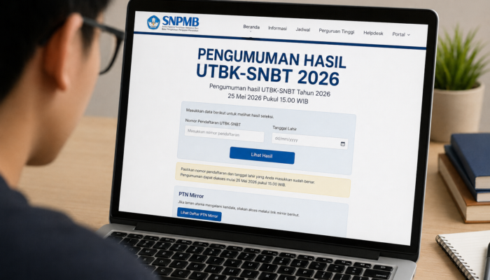 hasil utbk-snbt 2026 resmi diumumkan hari ini pukul 15.00 wib, berikut cara cek kelulusan