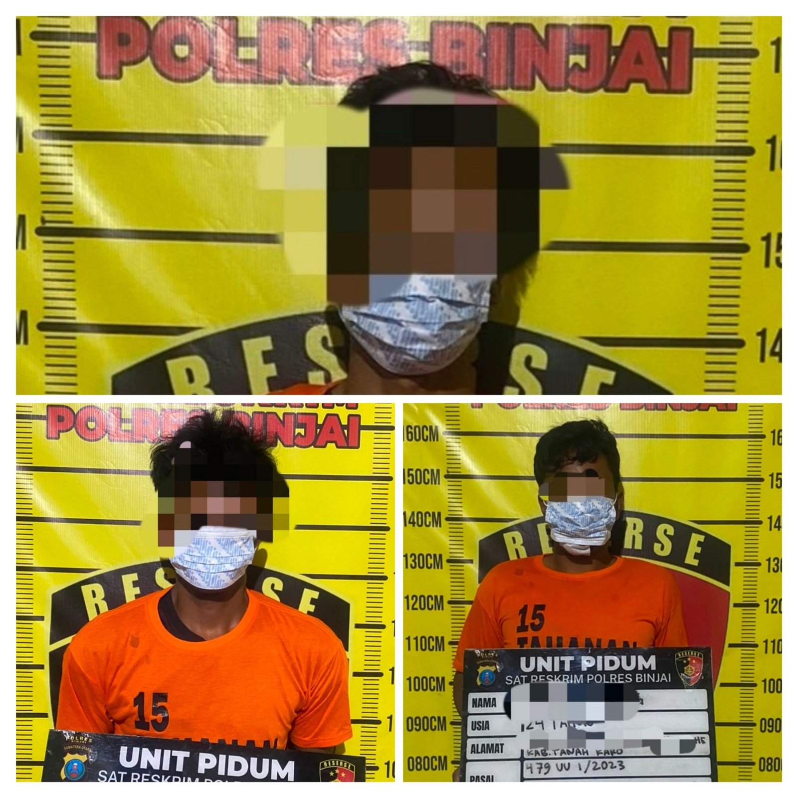 kurang dari 24 jam, trio begal di langkat digulung polisi