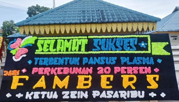 dprd batu bara dikepung papan bunga, pansus plasma 20 persen disorot