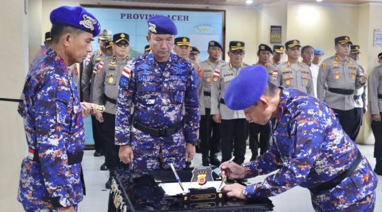 dirpolairud polda aceh pensiun, jabatan diserahkan kepada kapolda
