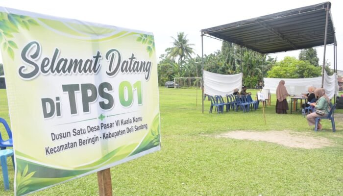 tinjau tps di pasar vi kualanamu, sekda: pilkades tertib dan lancar