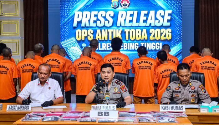ops antik toba 2026, polres tebing tinggi ungkap 19 kasus narkotika