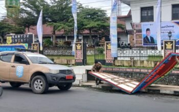 kritik lewat papan bunga "dibungkam", sat pol pp dairi dituding arogan